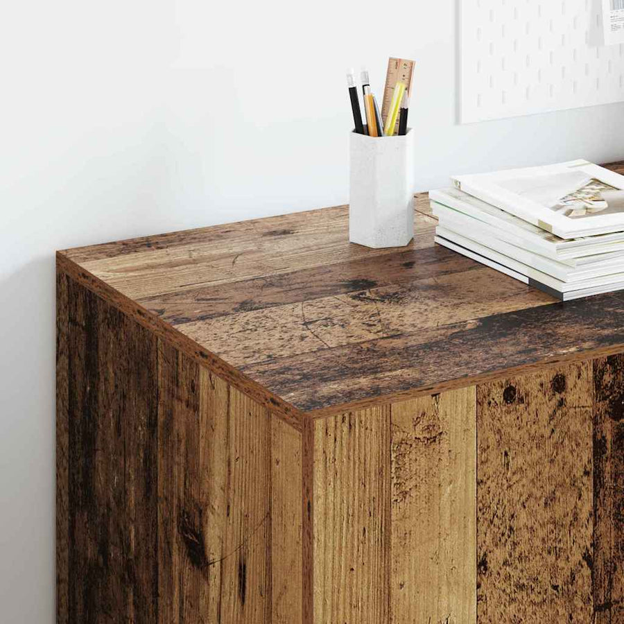 Bureau met plank Oud Hout 140 x 50 x 75 cm Bewerkt hout