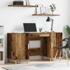 Desk with shelf Old Wood 140 x 50 x 75 cm Treated wood