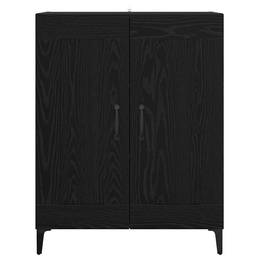 Dressoir Zwart Eiken 69,5 x 34 x 90 cm Bewerkt hout
