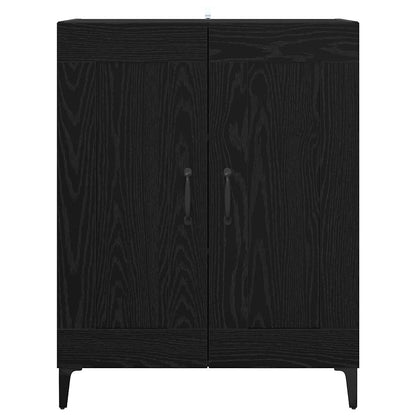 Dressoir Zwart Eiken 69,5 x 34 x 90 cm Bewerkt hout