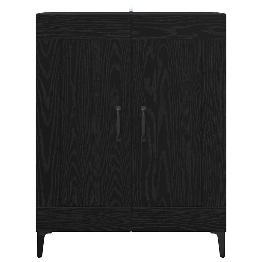 Dressoir Zwart Eiken 69,5 x 34 x 90 cm Bewerkt hout