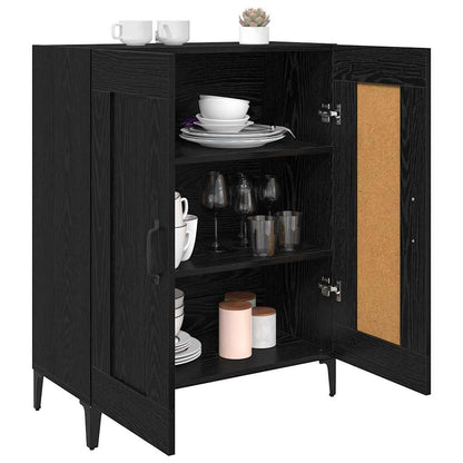 Dressoir Zwart Eiken 69,5 x 34 x 90 cm Bewerkt hout