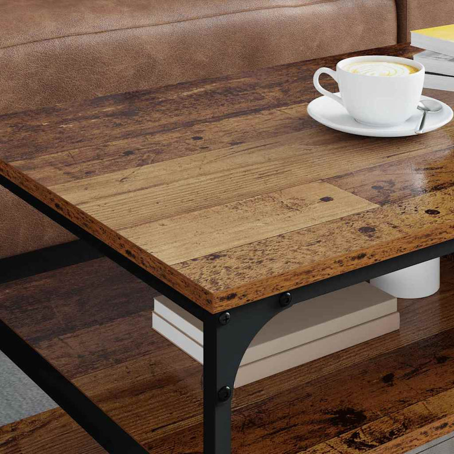 Salontafel Oud Hout 100 x 50 x 45 cm Bewerkt hout