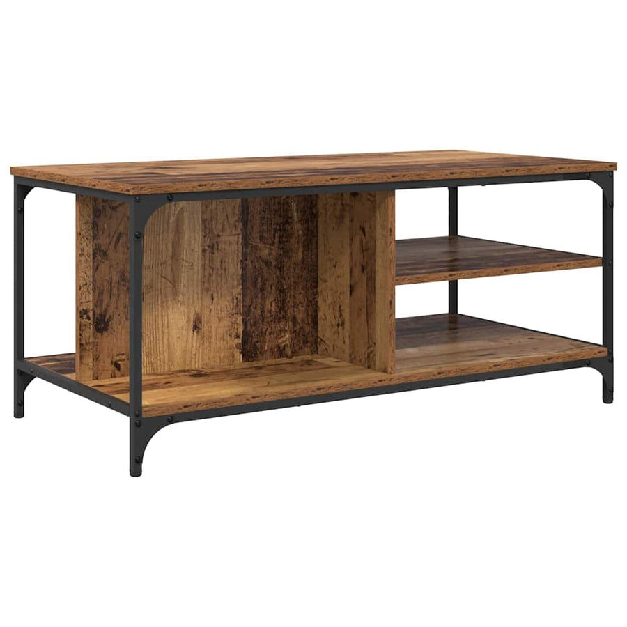 Salontafel Oud Hout 100 x 50 x 45 cm Bewerkt hout