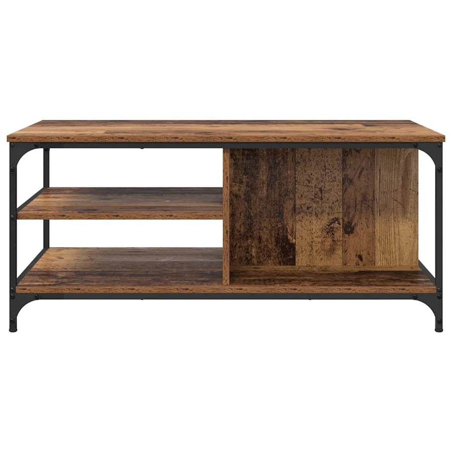 Salontafel Oud Hout 100 x 50 x 45 cm Bewerkt hout