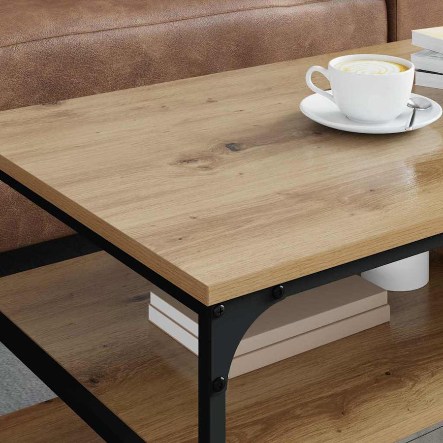 Salontafel Artisan Eiken 100 x 50 x 45 cm Bewerkt hout