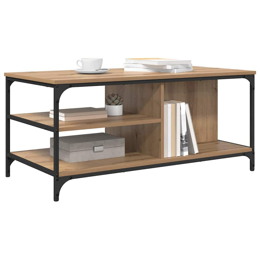 Salontafel Artisan Eiken 100 x 50 x 45 cm Bewerkt hout
