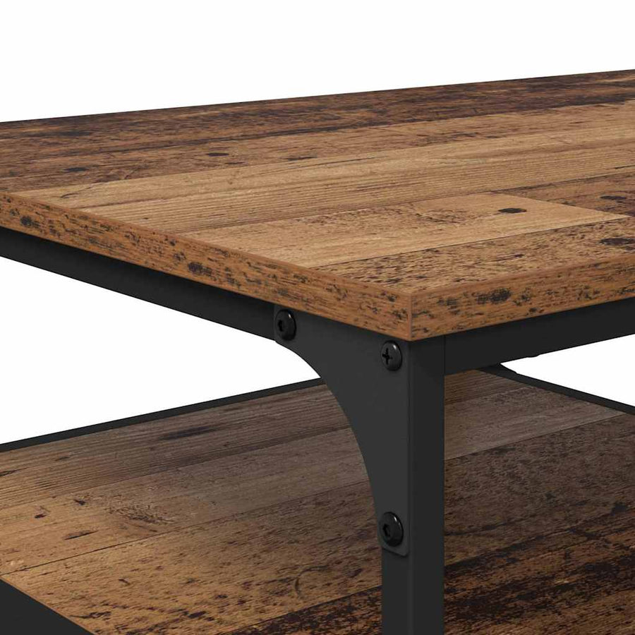 Salontafel Oud Hout 90 x 49 x 40 cm Bewerkt hout