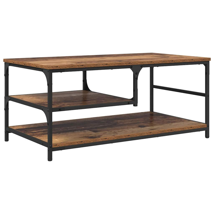 Salontafel Oud Hout 90 x 49 x 40 cm Bewerkt hout