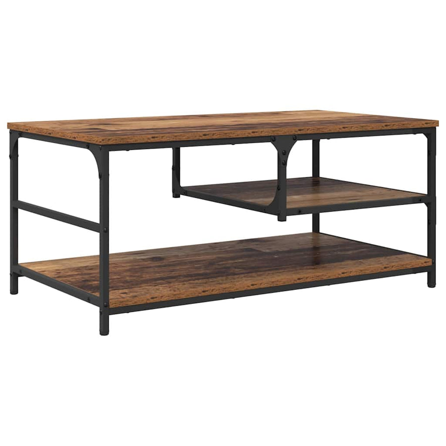 Salontafel Oud Hout 90 x 49 x 40 cm Bewerkt hout