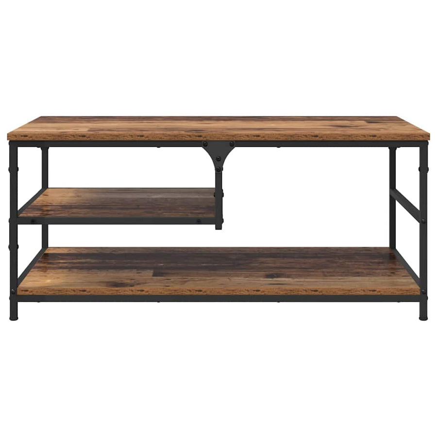 Salontafel Oud Hout 90 x 49 x 40 cm Bewerkt hout