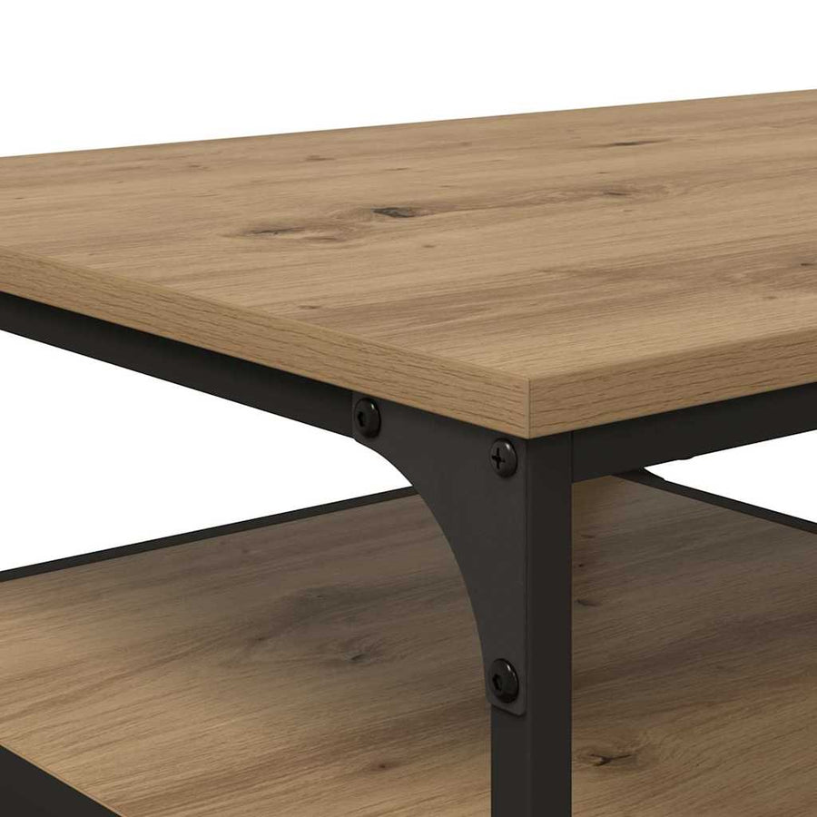 Salontafel Artisan Eiken 90 x 49 x 40 cm Bewerkt hout