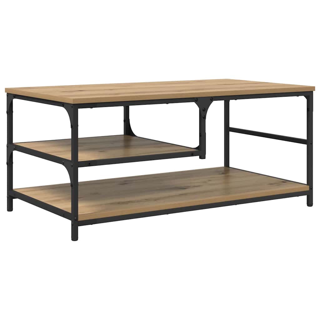 Salontafel Artisan Eiken 90 x 49 x 40 cm Bewerkt hout