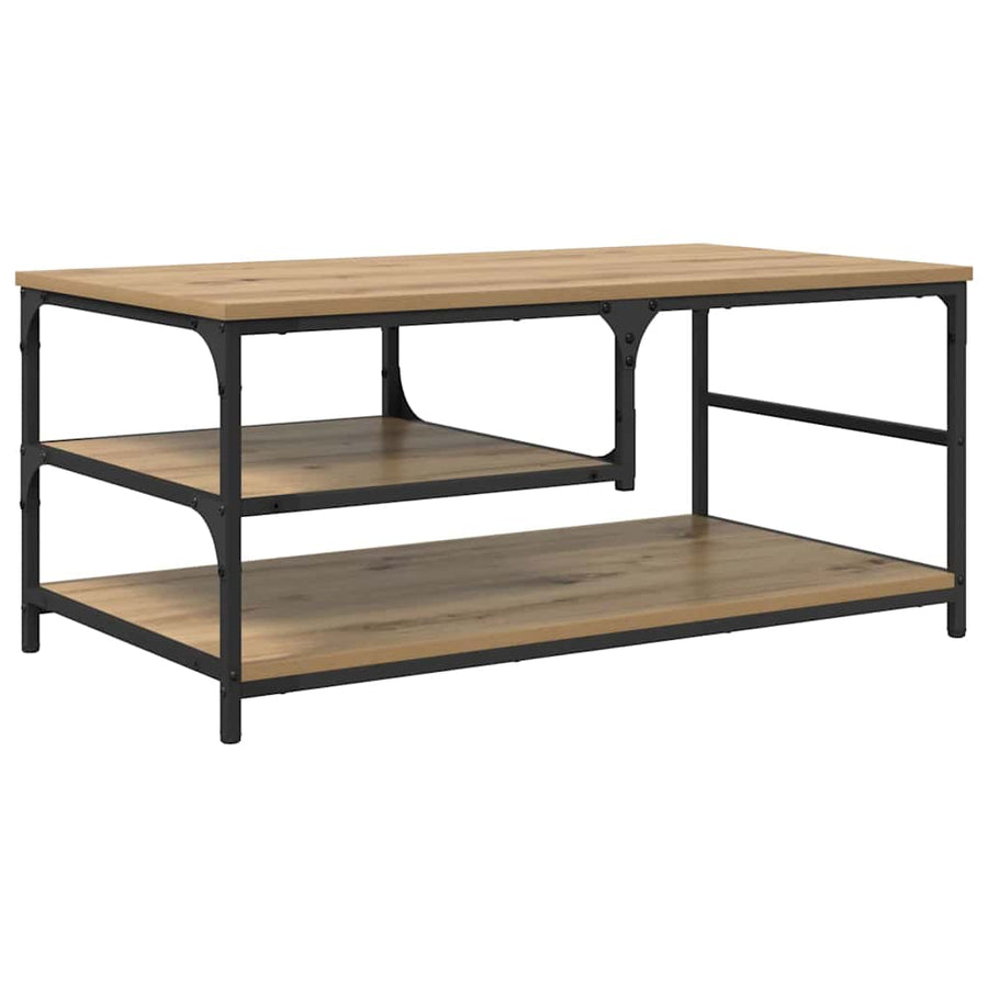 Salontafel Artisan Eiken 90 x 49 x 40 cm Bewerkt hout