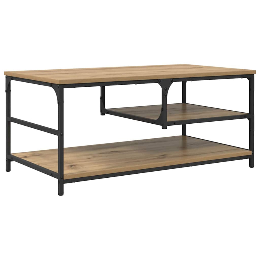 Salontafel Artisan Eiken 90 x 49 x 40 cm Bewerkt hout