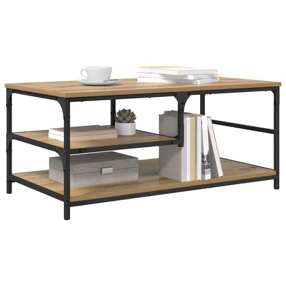 Salontafel Artisan Eiken 90 x 49 x 40 cm Bewerkt hout