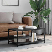 Salontafel 90x49x40 cm zwart eiken