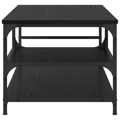 Salontafel Zwart Eiken 90 x 49 x 40 cm Bewerkt hout