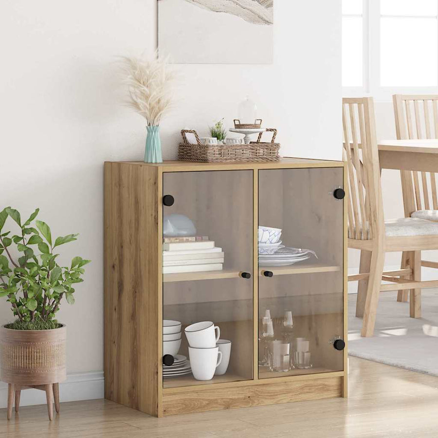Bijzetkast Artisan Eiken 68 x 37 x 75,5 cm Bewerkt hout