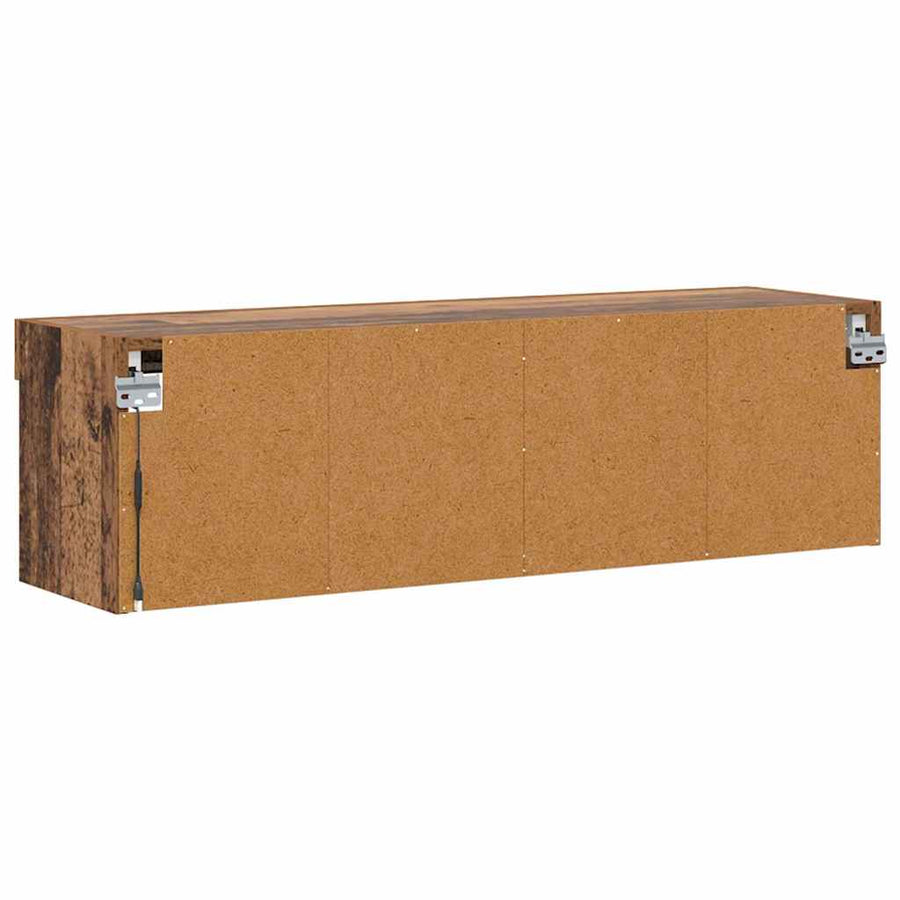 TV Wandkast Oud Hout 100 x 30 x 30 cm Bewerkt hout