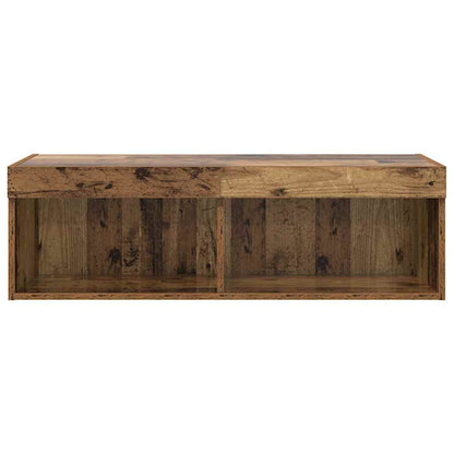 TV Wandkast Oud Hout 100 x 30 x 30 cm Bewerkt hout