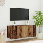 TV Wall Unit Old Wood 100 x 35 x 41 cm Treated wood
