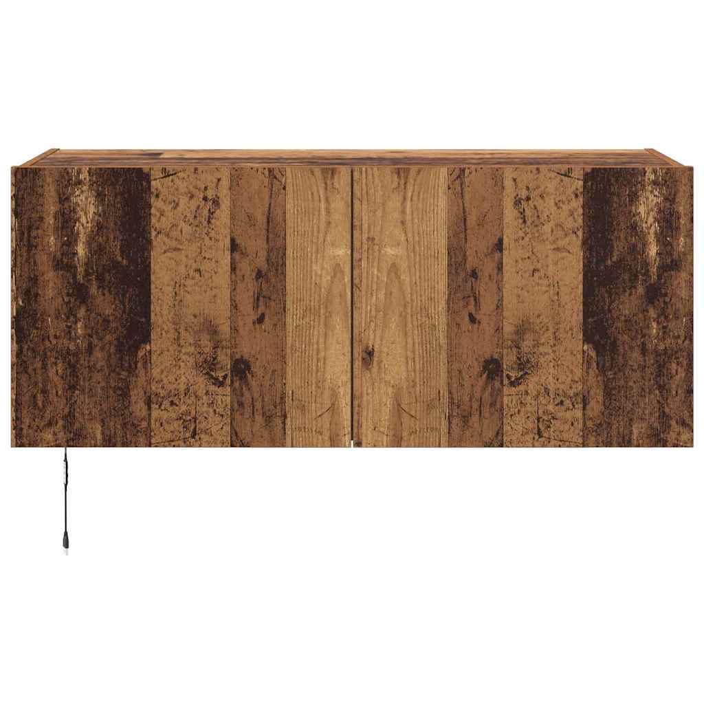 TV Wandkast Oud Hout 100 x 35 x 41 cm Bewerkt hout