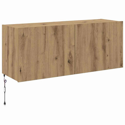 TV Wandkast Artisan Eiken 100 x 35 x 41 cm Bewerkt hout