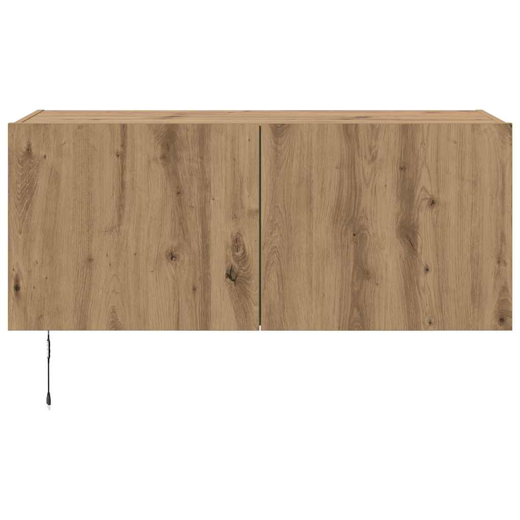 TV Wandkast Artisan Eiken 100 x 35 x 41 cm Bewerkt hout