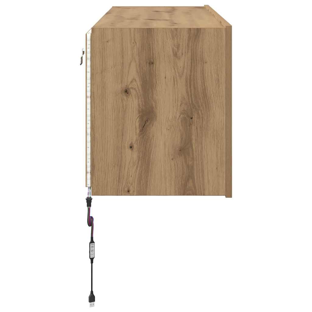TV Wandkast Artisan Eiken 100 x 35 x 41 cm Bewerkt hout