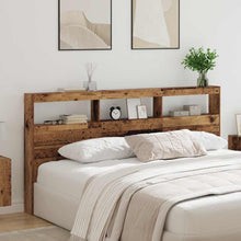Hoofdbord met plank Oud Hout 200 x 17 x 102 cm Bewerkt hout
