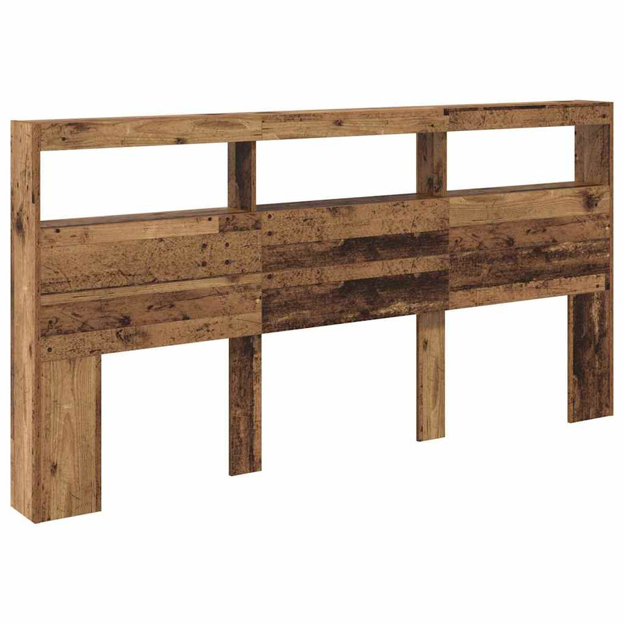 Hoofdbord met plank Oud Hout 200 x 17 x 102 cm Bewerkt hout