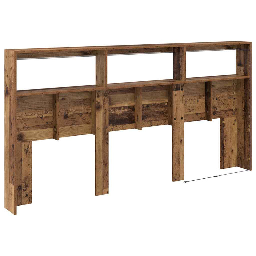 Hoofdbord met plank Oud Hout 200 x 17 x 102 cm Bewerkt hout