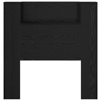 Hoofdbord Zwart Eiken 100 x 15 x 103,5 cm Bewerkt hout