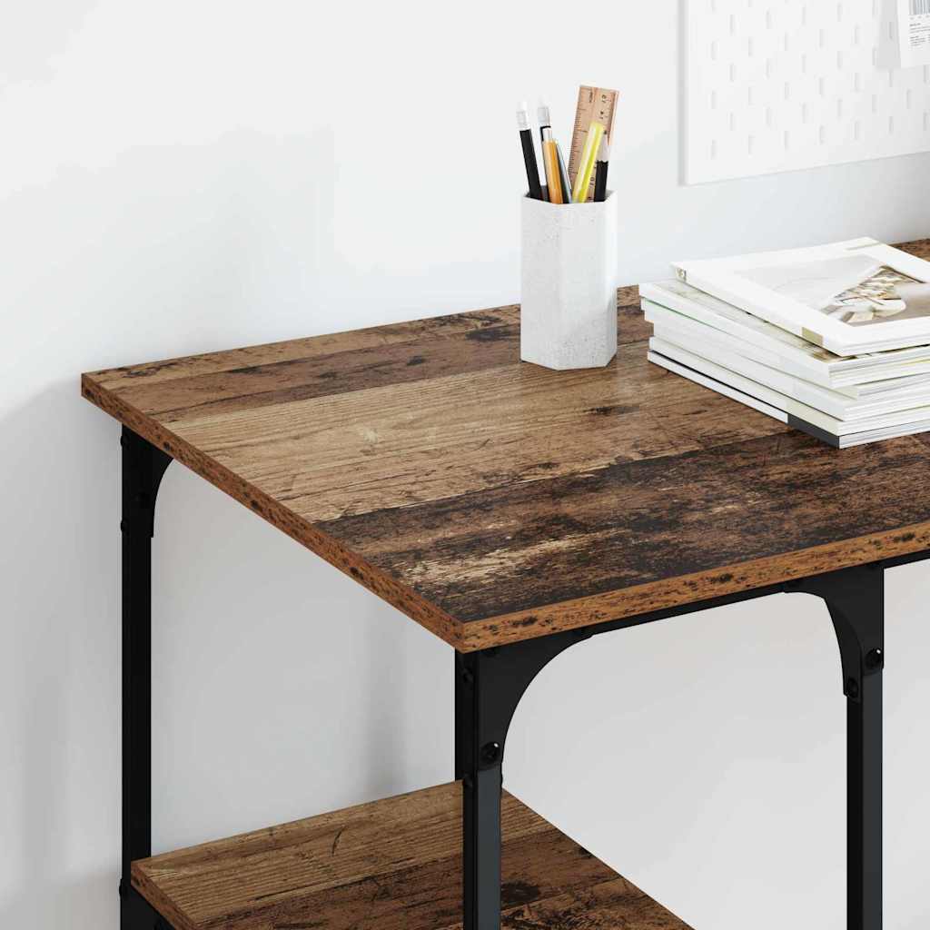 Bureau met plank Oud Hout 140 x 50 x 75 cm Bewerkt hout