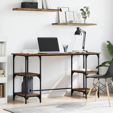Bureau met plank Oud Hout 140 x 50 x 75 cm Bewerkt hout