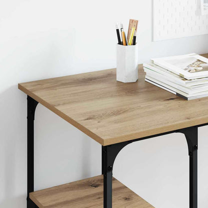 Bureau met plank Artisan Eiken 140 x 50 x 75 cm Bewerkt hout