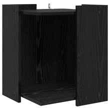Kattenbak Omheining Zwart Eiken 42 x 42 x 51 cm Bewerkt hout