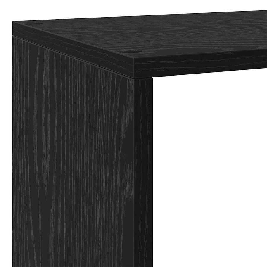 Kamerscherm Boekenkast Zwart Eiken 137,5 x 29 x 103,5 cm