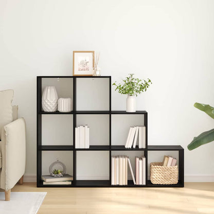 Kamerscherm Boekenkast Zwart Eiken 137,5 x 29 x 103,5 cm
