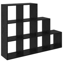 Kamerscherm Boekenkast Zwart Eiken 137,5 x 29 x 103,5 cm