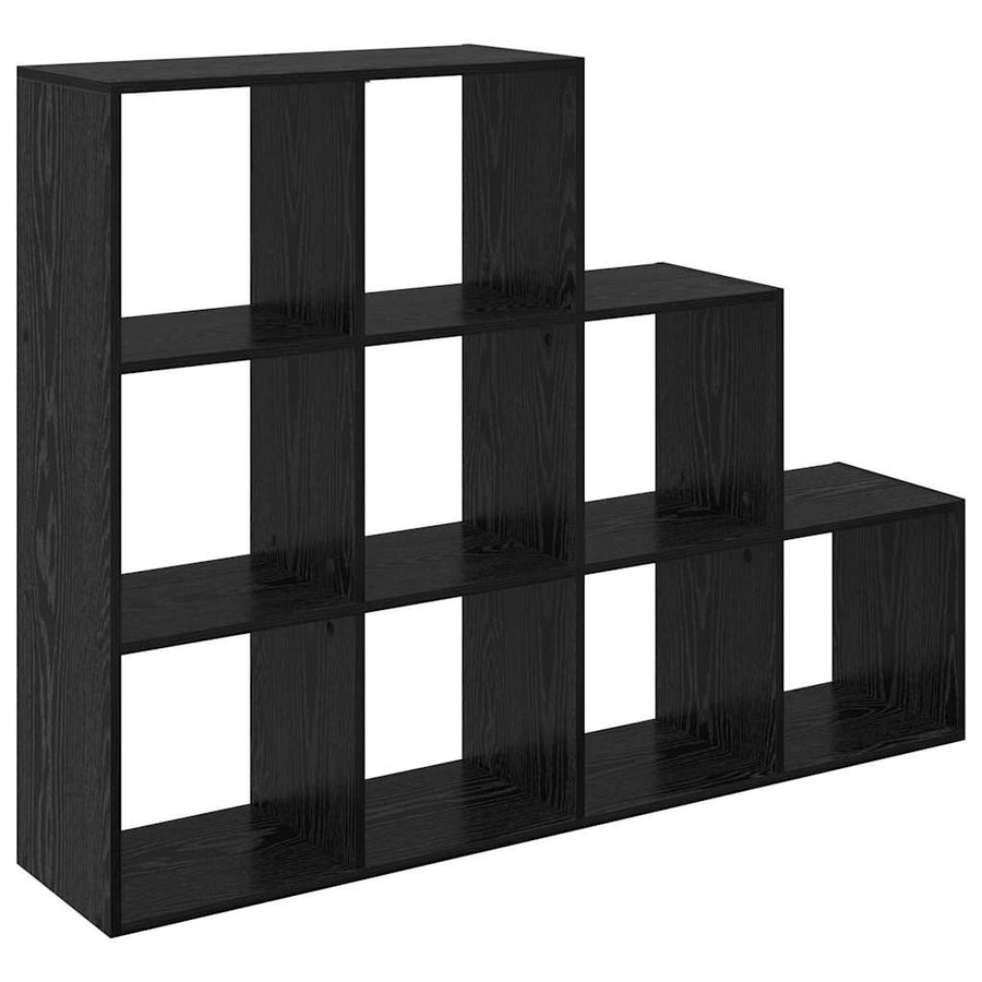 Kamerscherm Boekenkast Zwart Eiken 137,5 x 29 x 103,5 cm
