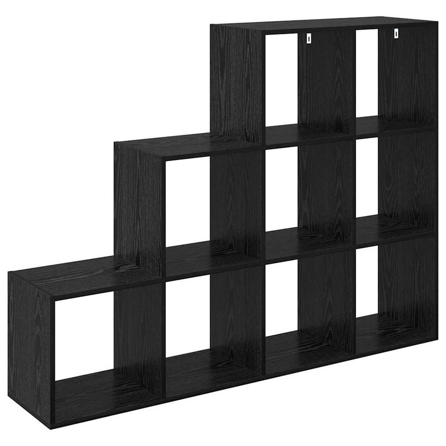 Kamerscherm Boekenkast Zwart Eiken 137,5 x 29 x 103,5 cm