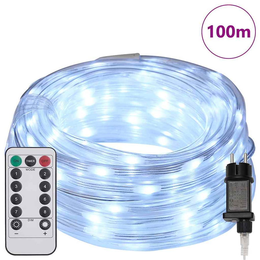 Touwenlicht met 2400 LED Koud Wit 100 m PVC