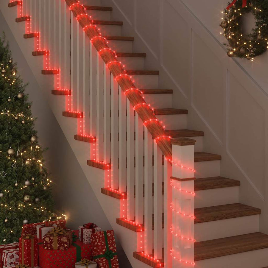 Touwenlicht met 1200 LED Rood 50 m PVC