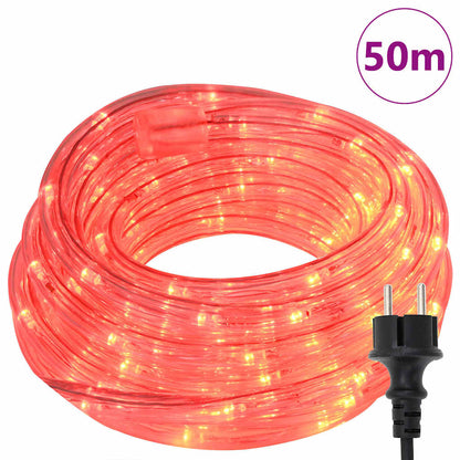 Touwenlicht met 1200 LED Rood 50 m PVC
