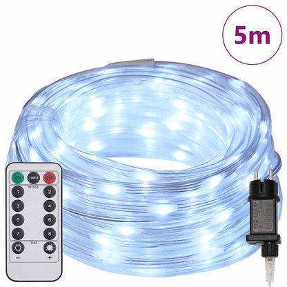 Touwenlicht met 120 LED Koud Wit 5 m PVC