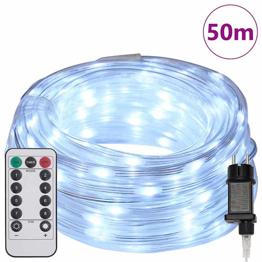 Touwenlicht met 1200 LED Koud Wit 50 m PVC