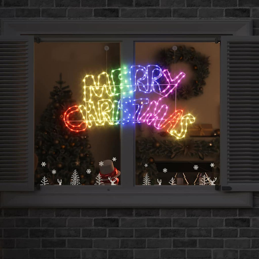 Kerstbord met 240 LED Multikleur 100 x 50 cm PVC