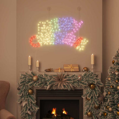 Kerstbord met 240 LED Multikleur 100 x 50 cm PVC